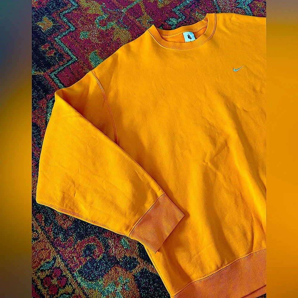 Nike | Men's Vibrant Tangerine Orange Phoenix Fleece Crewneck Sweatshirt size XL - Picture 7 of 12